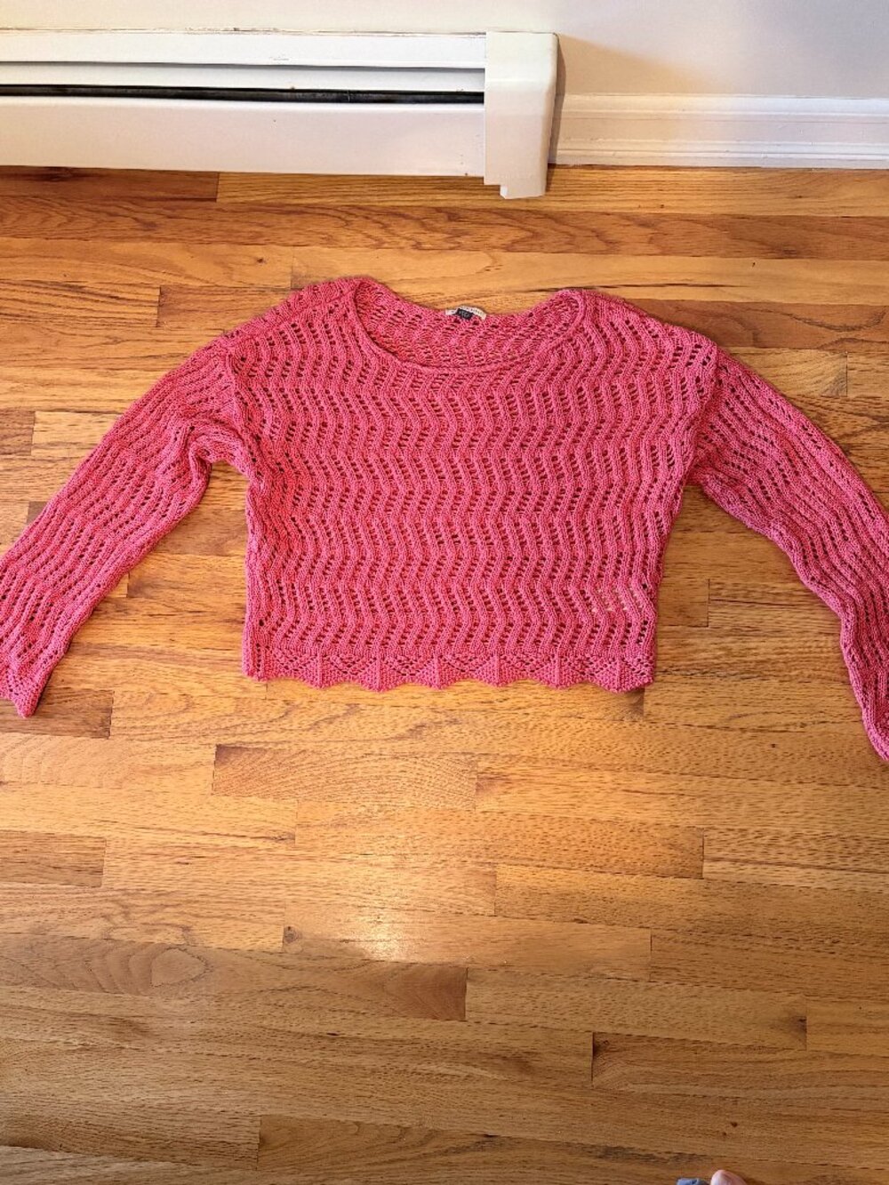 American Eagle Outfitters Crochet Crewneck Sweater